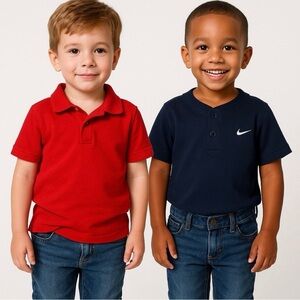 Nike Kids Polo Set in Red and Navy